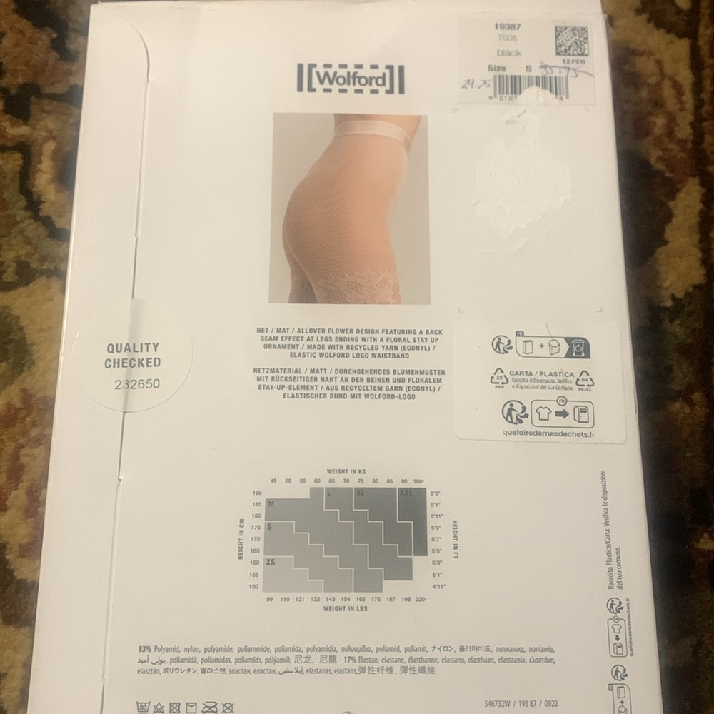 Wolford Fleur Net Tights - Picture 2 of 4